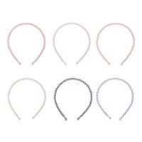 Ободок для волос ЮНИLOOK, 0,8см, пластик, 6 цветов, ACS-108