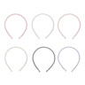 Ободок для волос ЮНИLOOK, 0,8см, пластик, 6 цветов, ACS-108