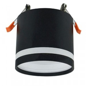 Ecola GX53SP 5374 св-к встраив. СПОТ с полосой углубл. Черный матовый 82x76 SR534BECB (10!)