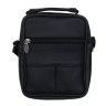 Сумка планшет ЮL Драйв мужская на длинном ремне, 4 отделения, нат.кожа, ПУ, 18х14х8см, черный, МП-23
