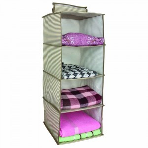 Органайзер универсальный подвесной LINE 4 отделения 290x240x640мм темно-бежевый 411484132 Бытпласт