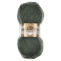 Пряжа Angora gold/Ализе 100г/550м 10 % мохер 10 % шерсть 80 % акрил (180-зелёный миндаль)
