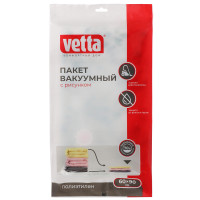 VETTA Пакет вакуумный с клапаном, работает от пылесоса, 60х90см, с рисунком, 2 дизайна