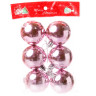 Шар Т173-9 6шт 6см (глянцевые) розовый (120/140)