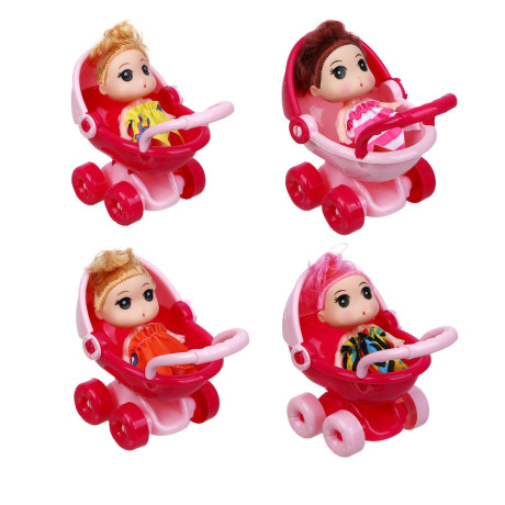 ИГРОЛЕНД Кукла в коляске, PP, PVC, 21х16,5х2 см