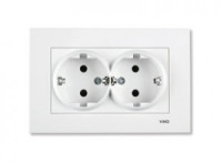 VIKO by Panasonic KARRE роз. 2 мест. (земля) крем 16A  90960156