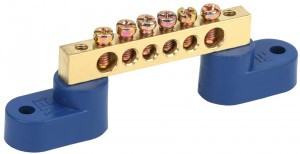 IEK шина N "Ноль" (нул.) на двух угловых изол ШНИ-6х9-6-У2-С