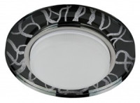 ЭРА DK80 WH/BK св-к встр. под лампу GX53, 220V,13W, белый/черный 5259