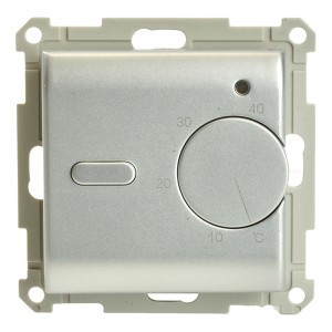 STEKKER Катрин мех. термостат (терморег) СУ механич д/тепл пола 16А 3500Вт сереб GLS00-7117-03 49742