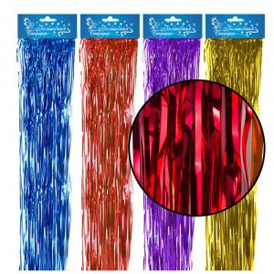 Дождик двухслойный прямой цветной 200мм Волшебная страна