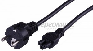 Шнур сетевой Евро вилка - розетка C5 (для ноутбука) 3х0.75мм, 1.8М (10!)) REXANT, 11-1151