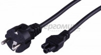 Шнур сетевой Евро вилка - розетка C5 (для ноутбука) 3х0.75мм, 1.8М (10!)) REXANT, 11-1151