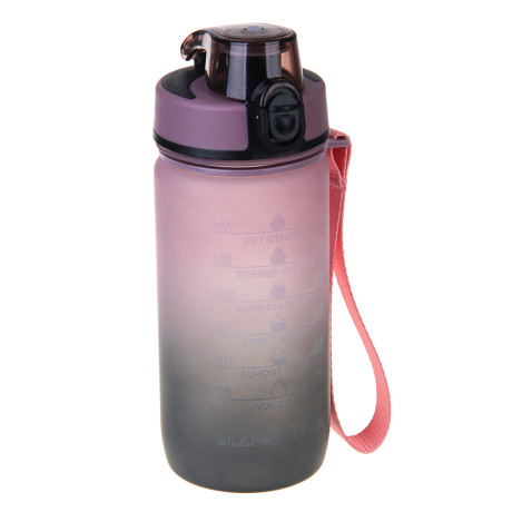 SILAPRO MAX Бутылка спортивная с замком, ULTIMATE GREY -ELDERBERRY, 550мл, РС