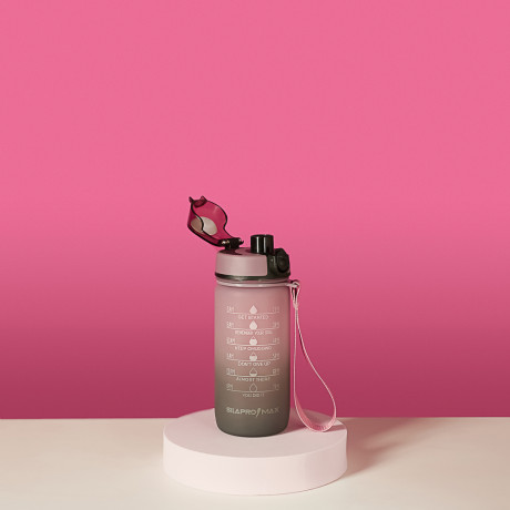 SILAPRO MAX Бутылка спортивная с замком, ULTIMATE GREY -ELDERBERRY, 550мл, РС