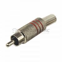 Штекер RCA Металл под винт Черные/Красные REXANT цена за шт (100!), 14-0410