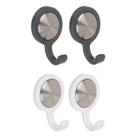 Крючки самоклеящиеся тм VETTA, нерж. сталь, пластик, 2шт, 2 цвета