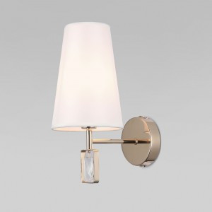 Eurosvet св-к настенный E14 1x40 Вт 210х150х305 металл золото/прозрач/белый Milazzo 60137/1 a060127