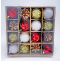 Набор елочных украшений JT25-A2092 6 см 16 шт МИКС 4 цвета