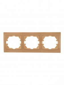 "Lezard Мира рамка 3 мест. (б/вст, горизонт.) ясень (PC) 701-4747-148/701-4700-148