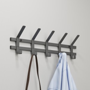 Вешалка настенная Торонто 5 (5 крюч.) 58*8,5*16,8см (графит) ВНТ5ГР под заказ ЗМИ