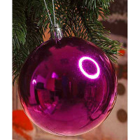 Шар JY-11-6 2 шт 10 см глянцевые фуксия (36)