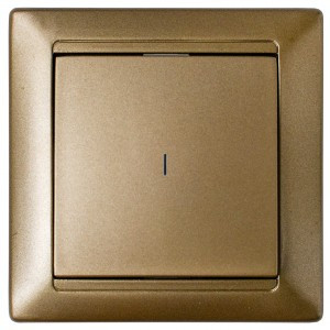 Bylectrica СТИЛЬ выкл. 1 кл. СУ инд. бронза, (С110-813 бронза)