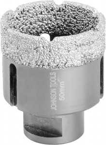 Алмазная коронка ЗУБР "ПРОФЕССИОНАЛ" унив. д/УШМ, сух.сверление,вакуумная пайка, посадка М14, d44 мм