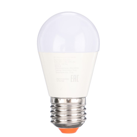 Лампа светодиодная BY шар G45 7 Вт, E27, 630 Лм, 3000 K, 175-265 В, Ra>80, IRF <5%,IC, 2 года гар.