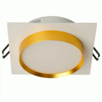 Feron cв-к встр. под лампу GX53, белый/золото, квадрат 110х110х40мм DL506 51362