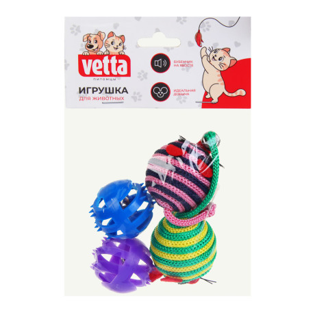 VETTA Игрушка для домашних животных, набор 4 шт, нейлон, пластмасса