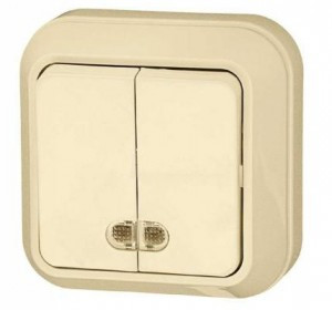 Makel выкл. ОУ 2 кл. крем. (инд.) 45223