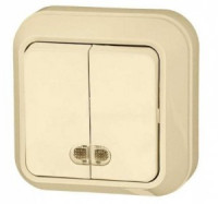 Makel выкл. ОУ 2 кл. крем. (инд.) 45223