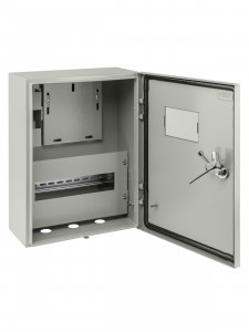 TDM щит (корпус) метал. ЩУ-1ф/1-0-12 (ЩУРН-1/12) (395х310х165мм), окно, IP66 SQ0905-0100
