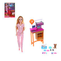 ИГРОЛЕНД Кукла ветеринар 28 см с питомцем и акс., PVC, ABS, полиэстер, 24х7х33 см