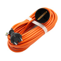 Удлинитель-шнур силовой 10 м, 6А, тип УХз6, ПВС, 1 розетка без заземления Сибртех
