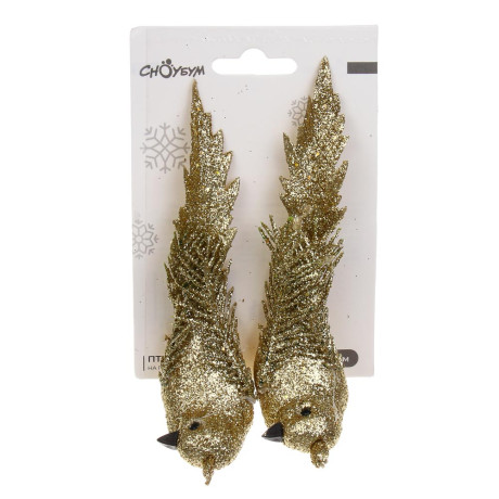 СНОУ БУМ Птицы на прищепке 2 шт, 3,5x13 см, пластик, 26-430