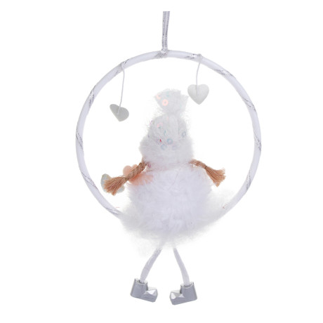 СНОУ БУМ Сувенир елочный Ангелочек 22 см, полиэстер, белый, 2 вида