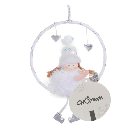СНОУ БУМ Сувенир елочный Ангелочек 22 см, полиэстер, белый, 2 вида