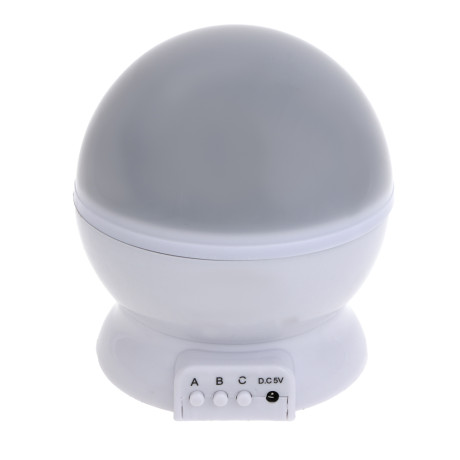 Светильник-проектор "Звездное небо", 13.3х11.5см, 4LED, шампань/мульти, 3 реж., DС5V/1.5V, USB/4хААА