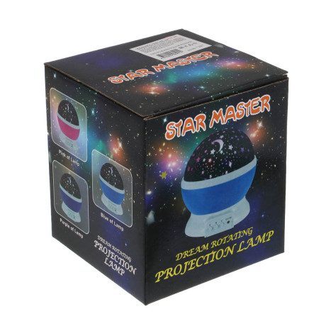 Светильник-проектор "Звездное небо", 13.3х11.5см, 4LED, шампань/мульти, 3 реж., DС5V/1.5V, USB/4хААА