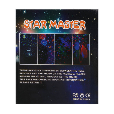 Светильник-проектор "Звездное небо", 13.3х11.5см, 4LED, шампань/мульти, 3 реж., DС5V/1.5V, USB/4хААА