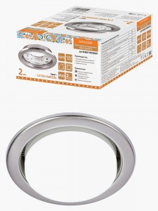 TDM св-к встр. СВ 01-08 GX53 220 В 50 Гц сатин никель 2 шт/уп НародныйSQ0359-0109