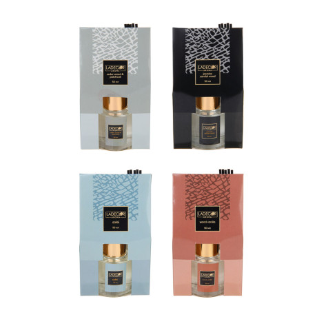 LADECOR Аромадиффузор, 50 мл, кедр и пачули, жасмин и сандаловое дерево, солей, дерево и ваниль