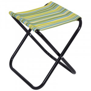 Стул складной 28х31х34см до 80кг полосатый (сталь/ПЭ) DW-1010B,  Ecos 993079