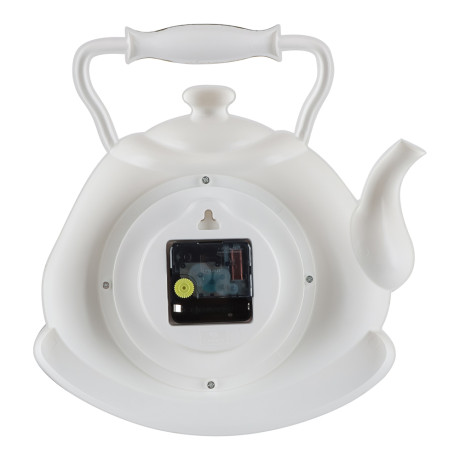 Часы настенные чайник 27х28,5 см, корпус белый с золотом "Классика", арт.3129-002