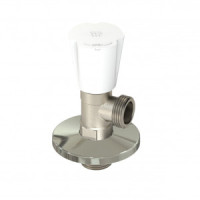 РосТурПласт Вентиль угловой удлиненный, 1/2&quot;х1/2&quot;, латунь, никель, 36157