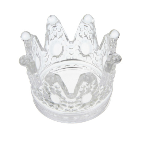 Подсвечник тм LADECOR "Корона" стеклянный, 6х6x5 см