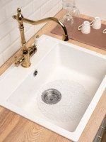 Коврик д/раковины (мойки) ГАЛЬКА 30*30см, бесцветный (прозрачный), 75169 Master House