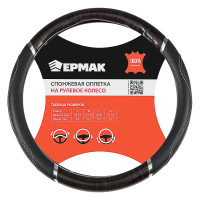 ЕРМАК Оплетка руля, экокожа, со вставками "дерево", черный, разм. (M) CB1201003BK