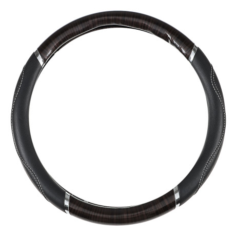 ЕРМАК Оплетка руля, экокожа, со вставками "дерево", черный, разм. (M) CB1201003BK